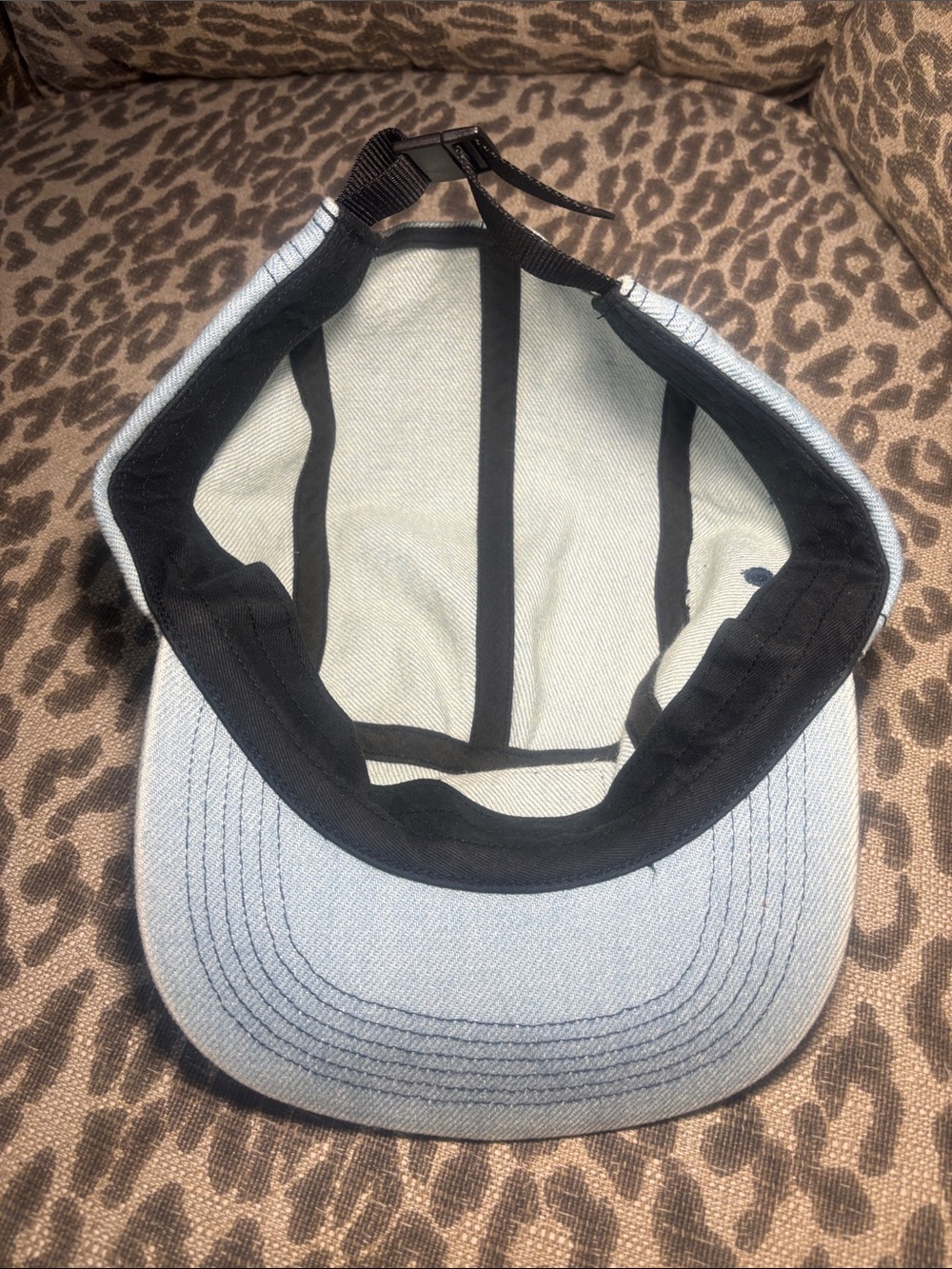 Supreme washed chino twill camp cap light wash denim 5 panel adjustable hat - Picture 8 of 10